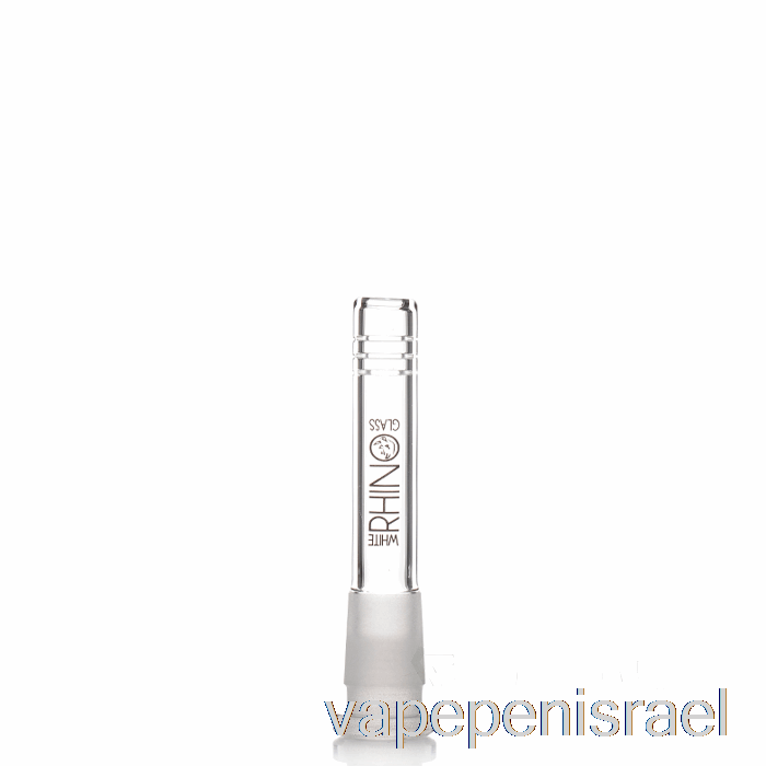 חד פעמי Vape ישראל קרנף לבן 19/14 זכוכית למטה גזע 3.5 אינץ'